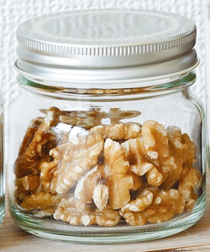 Aderia 200ml Glass Canister Set of 6 - Silver Cap Storage Bottles from Japan-Kiichin - The #1 Place for Japanese Goods in Your Hand!