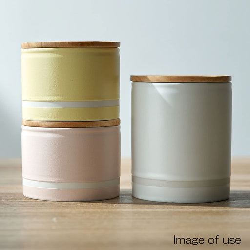 Aito Canister Storage Container Lid M 410ml White Mino 111014 9cm-Kiichin - The #1 Place for Japanese Goods in Your Hand!