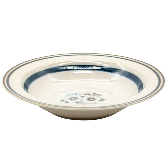 Aito Anyware Bowl Plate L 21cm Fleurage Navy Mino Ware 111042-Kiichin - The #1 Place for Japanese Goods in Your Hand!