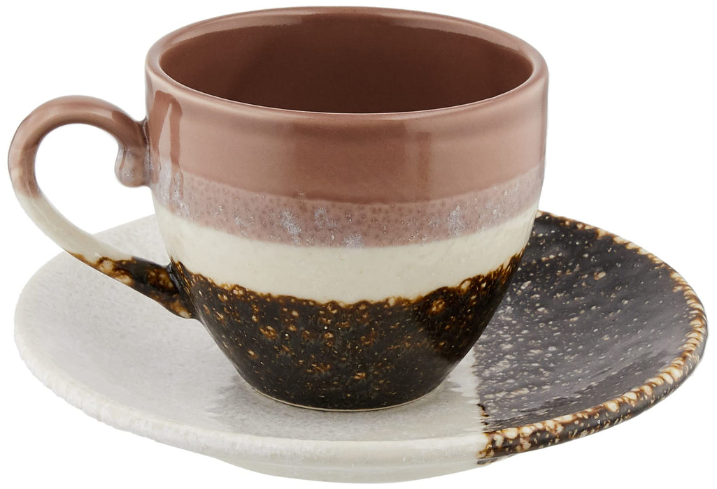 Aito Seisakusho Glaze Works Coffee Cup & Saucer Purple Mino Ware 266422-Kiichin - The #1 Place for Japanese Goods in Your Hand!