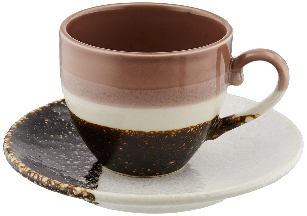 Aito Seisakusho Glaze Works Coffee Cup & Saucer Purple Mino Ware 266422-Kiichin - The #1 Place for Japanese Goods in Your Hand!