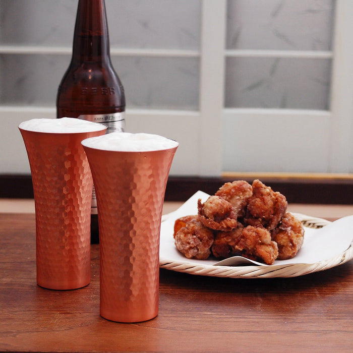 Asahi Copper Beer Glass 380Ml - Premium Drinkware for a Refreshing Experience-Kiichin - The #1 Place for Japanese Goods in Your Hand!