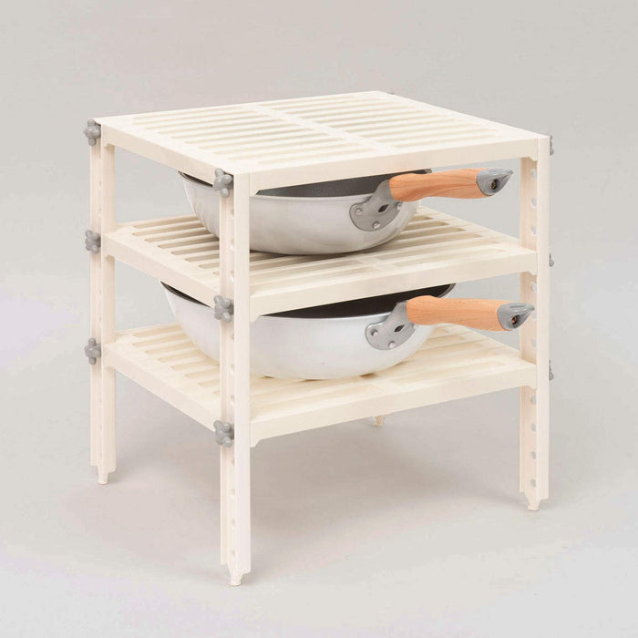Belca 3 Tier Kitchen Storage Rack - 37X30X40Cm White PS-485-Kiichin - The #1 Place for Japanese Goods in Your Hand!