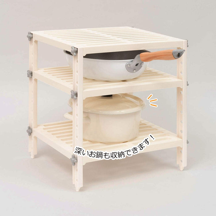 Belca 3 Tier Kitchen Storage Rack - 37X30X40Cm White PS-485-Kiichin - The #1 Place for Japanese Goods in Your Hand!