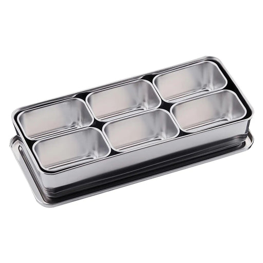 Premium 6-Compartment Stainless Steel Yakumi Seasoning Container by Clover-Kiichin - The #1 Place for Japanese Goods in Your Hand!