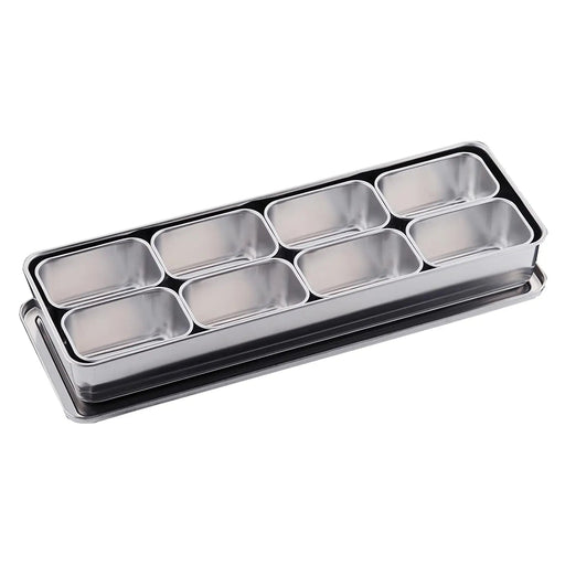 Premium 8-Compartment Stainless Steel Yakumi Seasoning Container by Clover-Kiichin - The #1 Place for Japanese Goods in Your Hand!