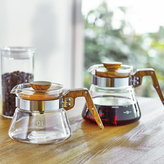 Hario Vcwn-60-Ov 600Ml Coffee Server Olive Wood-Kiichin - The #1 Place for Japanese Goods in Your Hand!