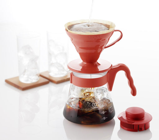 Hario V60 02 Coffee Drip Set 1-4 Cups Red VCSD-02R-Kiichin - The #1 Place for Japanese Goods in Your Hand!