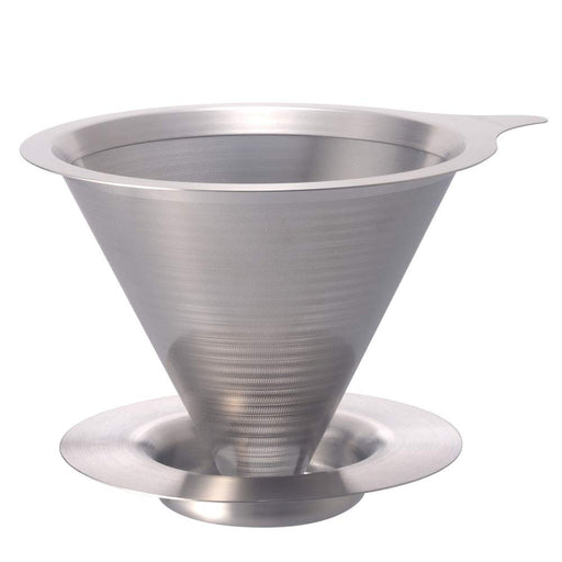 Hario DMD-02-HSV Double Mesh Metal Dripper 1-4 Cups Silver SS-Kiichin - The #1 Place for Japanese Goods in Your Hand!