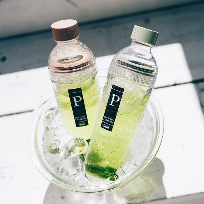 Hario Filter-In Bottle 400ml FIBP-40-SG Smoky Green Resin-Kiichin - The #1 Place for Japanese Goods in Your Hand!