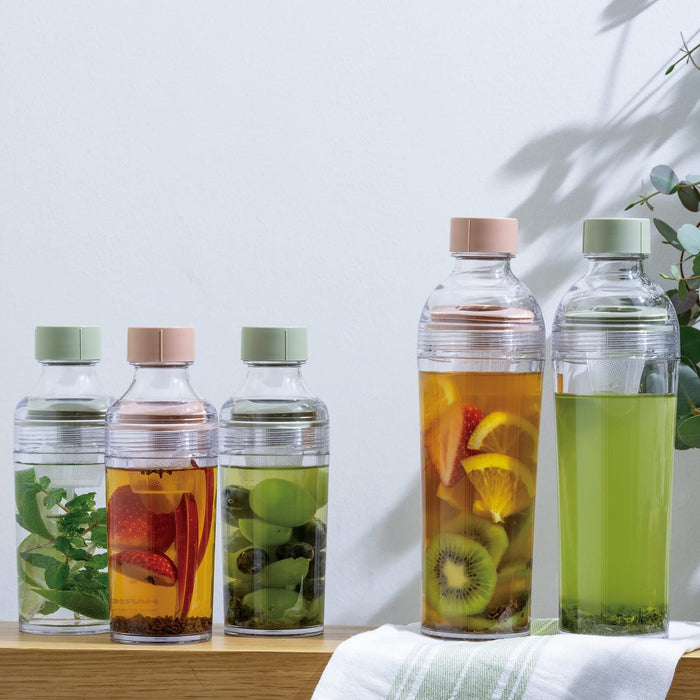 Hario FIBP-40-SPR Filter-In Bottle 400ml Smoky Pink Resin w/Tea Strainer-Kiichin - The #1 Place for Japanese Goods in Your Hand!