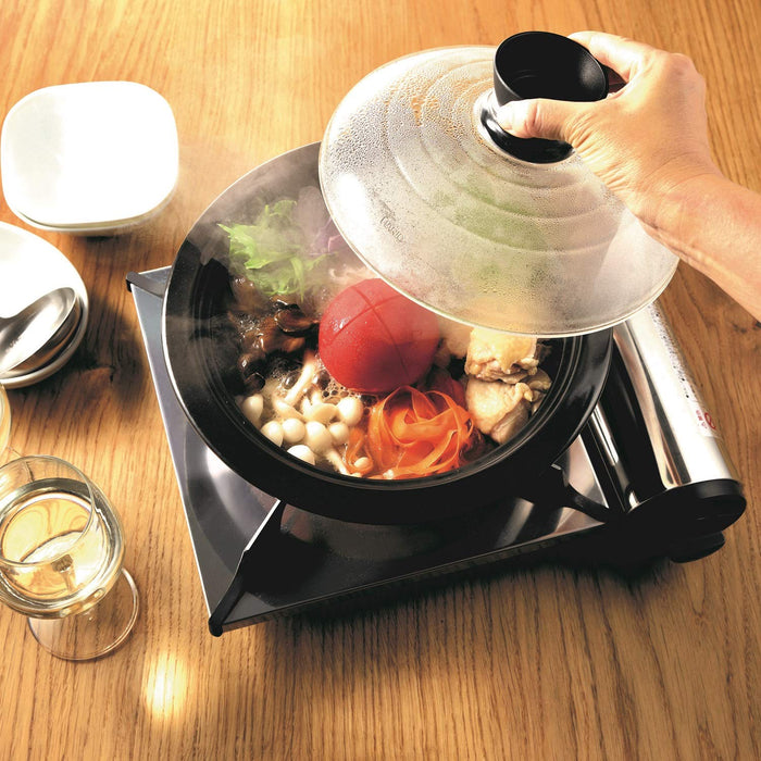 Hario Glass Lid Earthen Pot No.9 3000Ml GDN-255-B Black-Kiichin - The #1 Place for Japanese Goods in Your Hand!