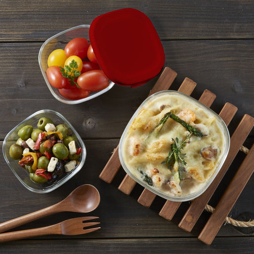 Hario KST-2012-R Heat Resistant Glass Storage Container 3pcs Japan-Kiichin - The #1 Place for Japanese Goods in Your Hand!