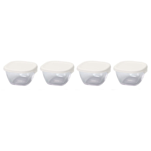 Hario 110ml Heat-Resistant Glass Storage Containers Japan Oven/Microwave/Dishwasher Safe 4pcs-Kiichin - The #1 Place for Japanese Goods in Your Hand!