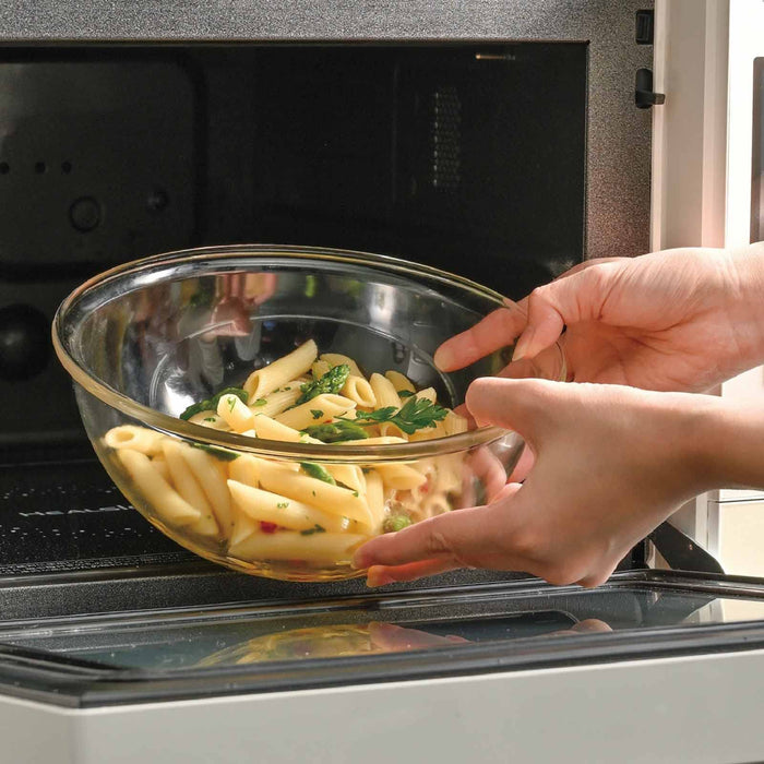 Hario Japan 2500Ml Buono Kitchen Mxpa-250-Bk Clear Heat Resistant Glass Shallow Bowl-Kiichin - The #1 Place for Japanese Goods in Your Hand!