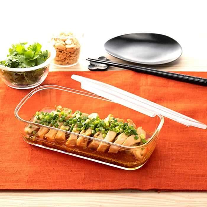 Hario Japan Buono Kitchen Kstl-90-Tw Glass Storage Containers (6-Pack) 900Ml Heat-Resistant Square Clear-Kiichin - The #1 Place for Japanese Goods in Your Hand!