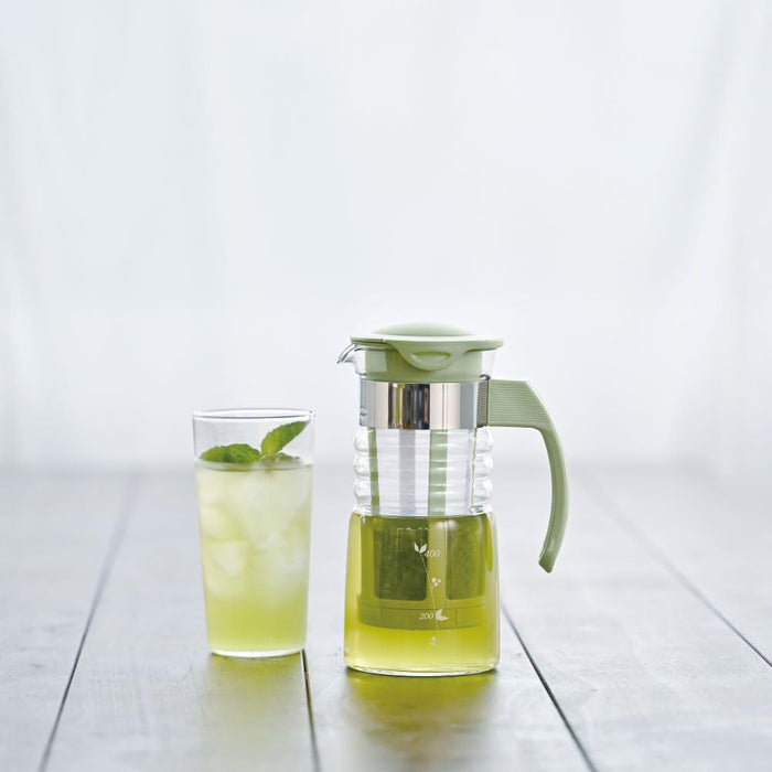 Hario Mini Cold Brew Tea Pot HCC-7-SG 700ML Smoky Green Heat-Resistant-Kiichin - The #1 Place for Japanese Goods in Your Hand!
