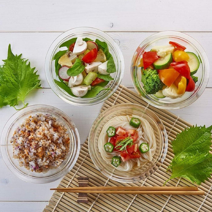 Hario HSB-2812 Heat Resistant Glass Salad Bowl Set of 4-Kiichin - The #1 Place for Japanese Goods in Your Hand!