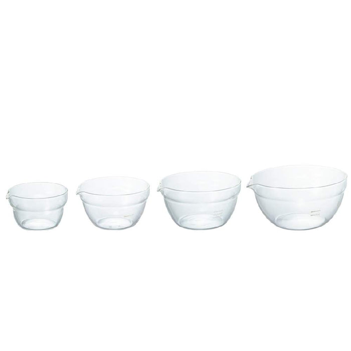 Hario KB-2518 Heat Resistant Glass Bowl Set 4pc Japan-Kiichin - The #1 Place for Japanese Goods in Your Hand!