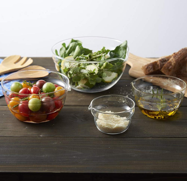 Hario KB-2518 Heat Resistant Glass Bowl Set 4pc Japan-Kiichin - The #1 Place for Japanese Goods in Your Hand!