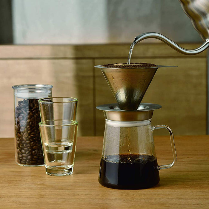 Hario Japan Tea Server Spout 450Ml Clear - 360 Degree Pouring-Kiichin - The #1 Place for Japanese Goods in Your Hand!