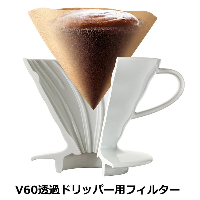 Hario V60 Ceramic Dripper Set 1-4 Cups White XVDD-3012W Japan-Kiichin - The #1 Place for Japanese Goods in Your Hand!