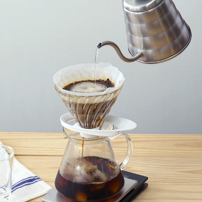 Hario V60 Glass Dripper 01 White Japan VDGR-01-W 1-2 Cups-Kiichin - The #1 Place for Japanese Goods in Your Hand!