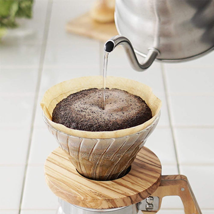 Hario V60 Glass Coffee Dripper Olive Wood 01 Vdg-01-Ov 1-2 Cups-Kiichin - The #1 Place for Japanese Goods in Your Hand!
