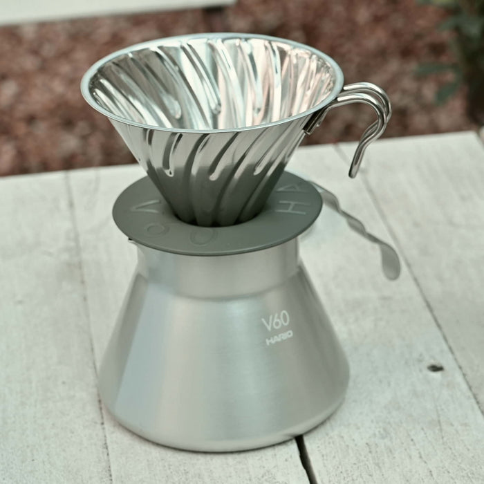 Hario V60 O-Vdm-02-Hsv Metal Dripper 1-4 Cups Silver Japan-Kiichin - The #1 Place for Japanese Goods in Your Hand!