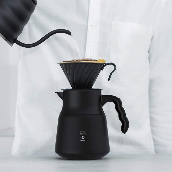 Hario V60 Thermal Stainless Server Plus 800Ml - Black Vhsn-80-B-Kiichin - The #1 Place for Japanese Goods in Your Hand!