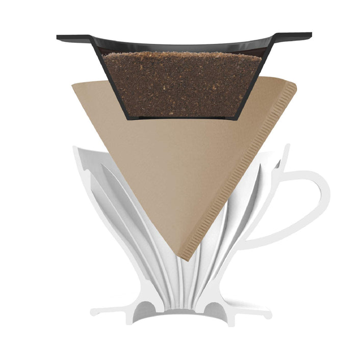 Hario W60 PDC-02-W Coffee Dripper Pete Licata Model 1-4 Cups White Japan-Kiichin - The #1 Place for Japanese Goods in Your Hand!