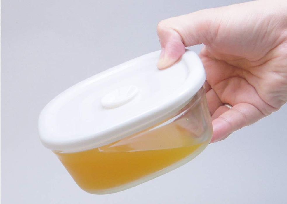 Iwaki Japan Glass Airtight Container - Heat Resistant, White, 1.5L-Kiichin - The #1 Place for Japanese Goods in Your Hand!
