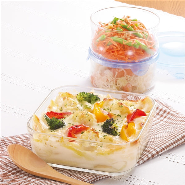 Iwaki 380ml Round Glass Food Container - Heat Resistant & Durable-Kiichin - The #1 Place for Japanese Goods in Your Hand!