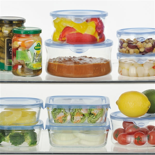 Iwaki 500ml Square Glass Food Container - Heat Resistant & Durable-Kiichin - The #1 Place for Japanese Goods in Your Hand!
