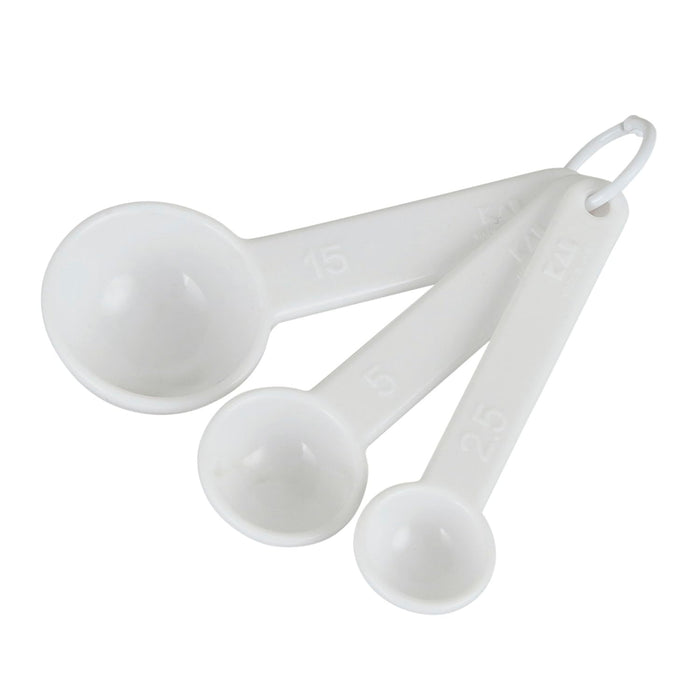 Kai Corporation Measuring Spoons Set 3 - Tblspn tspn 1/2 tspn - Dishwasher Safe - White Kai Kitchen Made in Japan DH8120-Kiichin - The #1 Place for Japanese Goods in Your Hand!