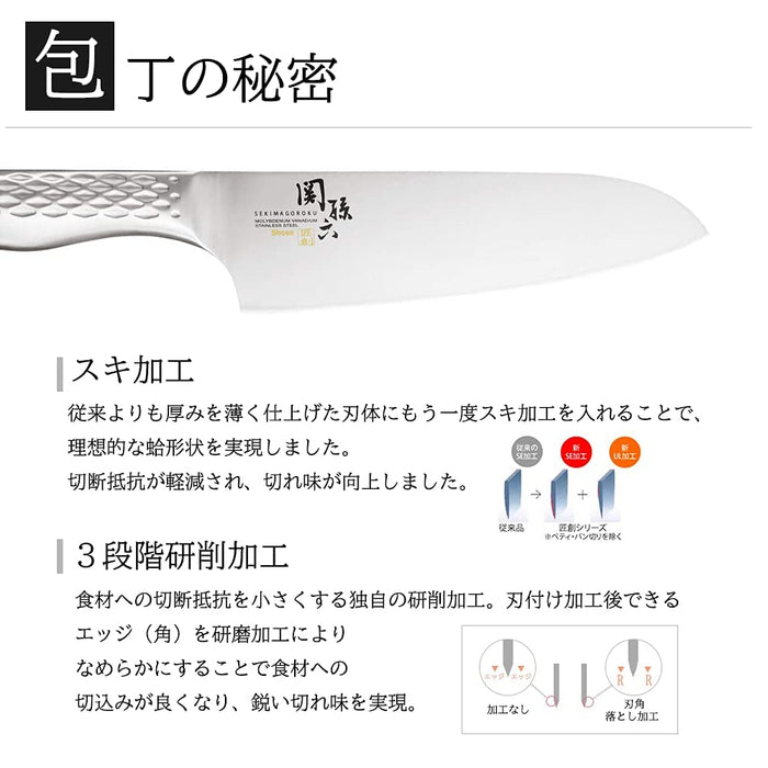 Kai Seki Magoroku Takusou Value 3-Pc Set Ko Santoku Petty Knife & Sharpener (Ab5162+Ab5163+Ap0308)-Kiichin - The #1 Place for Japanese Goods in Your Hand!
