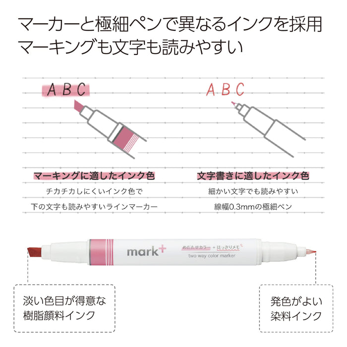 Kokuyo Japan Highlighter Pen Set - 2 Colors, Pack of 5-Kiichin - The #1 Place for Japanese Goods in Your Hand!