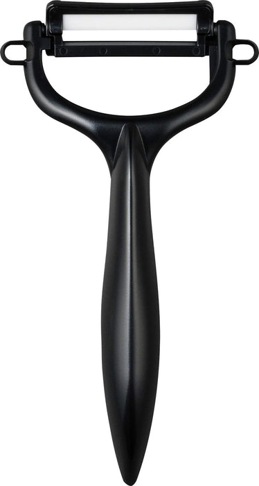 Kyocera Ceramic Peeler - Rust-Free, Easy to Clean, Black T-Shaped, Light & Sharp, Long-Lasting Sharpness, Made in Japan (CP-NBK)-Kiichin - The #1 Place for Japanese Goods in Your Hand!