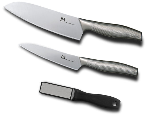 Mac 3 Piece Santoku Petty Knife Set w/ Diamond Sharpener Made in Japan-Kiichin - The #1 Place for Japanese Goods in Your Hand!