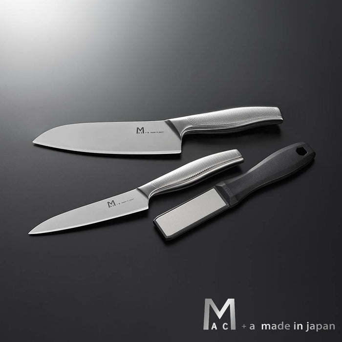 Mac 3 Piece Santoku Petty Knife Set w/ Diamond Sharpener Made in Japan-Kiichin - The #1 Place for Japanese Goods in Your Hand!