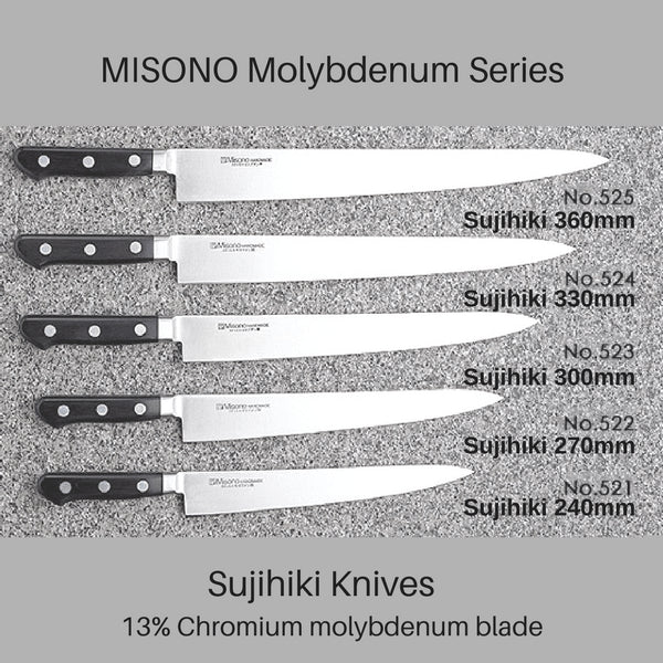 Misono 300mm Sujihiki Knife - Premium Molybdenum Blade (No.523)-Kiichin - The #1 Place for Japanese Goods in Your Hand!