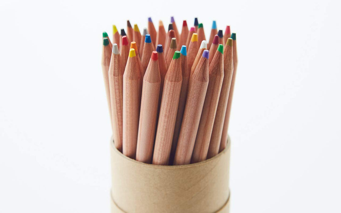 Mujirushi Ryohin 60-Color Colored Pencils in Paper Tube Case-Kiichin - The #1 Place for Japanese Goods in Your Hand!