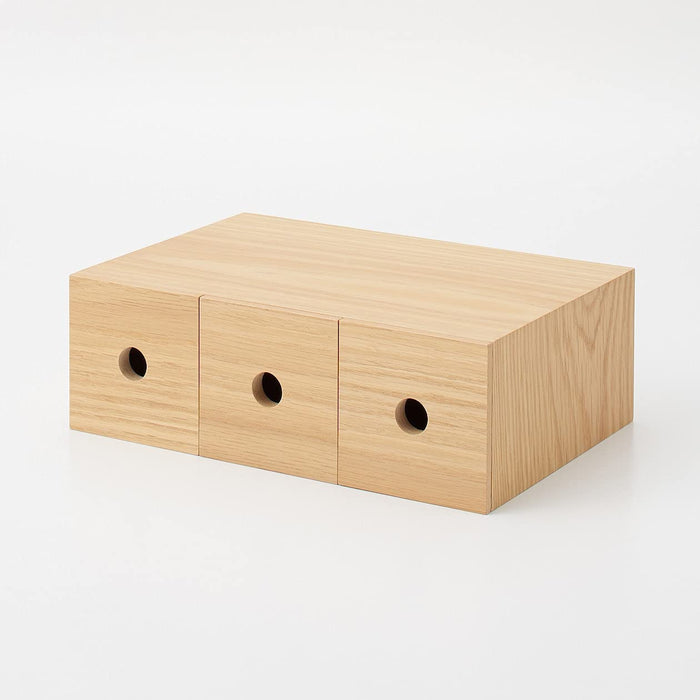 Compact 3 Tier Wooden Storage by Mujirushi Ryohin - 8.4X17X25.2Cm | 82603323-Kiichin - The #1 Place for Japanese Goods in Your Hand!