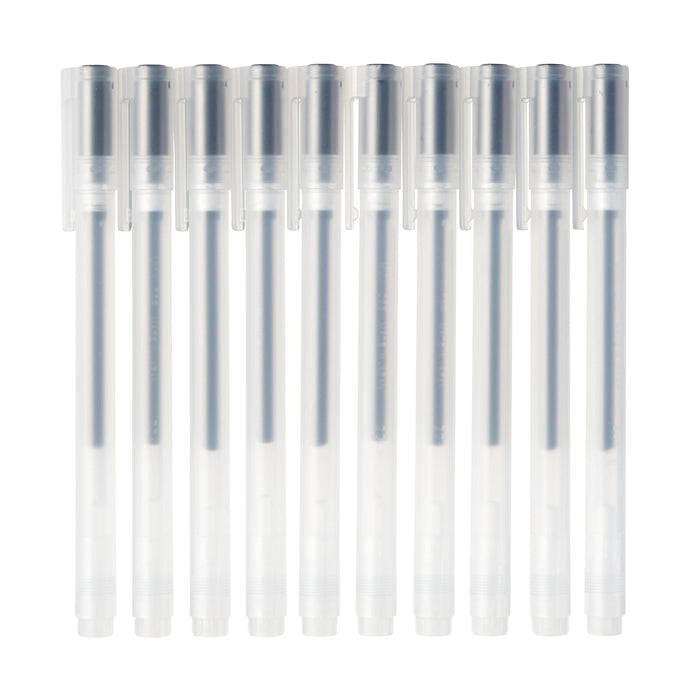 Mujirushi Ryohin Gel Ink Ballpoint Pen Set - 10 Pack, 0.38mm, Black-Kiichin - The #1 Place for Japanese Goods in Your Hand!