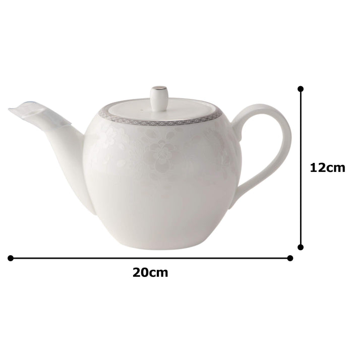 Narumi Japan Tea Pot Milano Bianca 660Cc - Premium Quality Tea Pot-Kiichin - The #1 Place for Japanese Goods in Your Hand!
