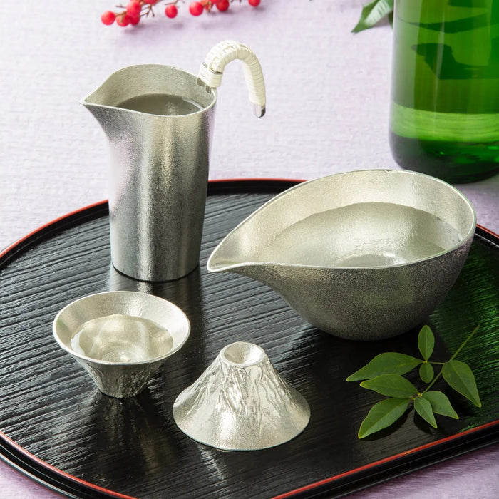 Nousaku Tinware Katakuchi Sake Server - 150ml Silver-Kiichin - The #1 Place for Japanese Goods in Your Hand!