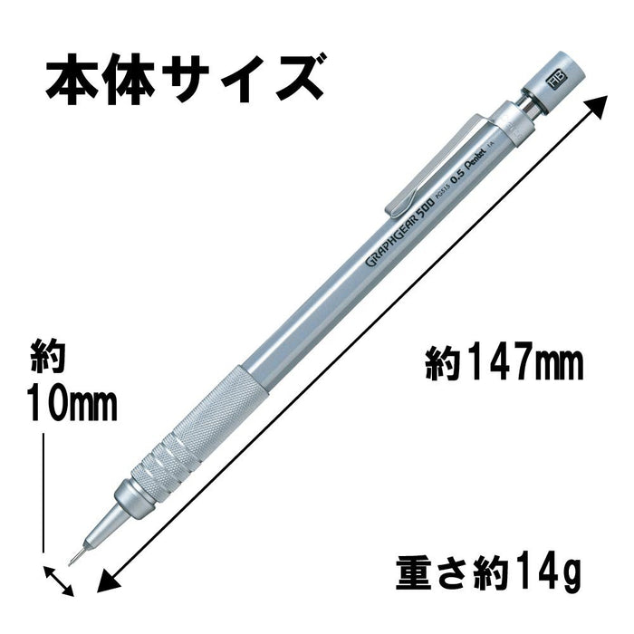 Pentel Graph Gear 500 0.5mm Mechanical Pencil - Japanese Made - PG515-Kiichin - The #1 Place for Japanese Goods in Your Hand!