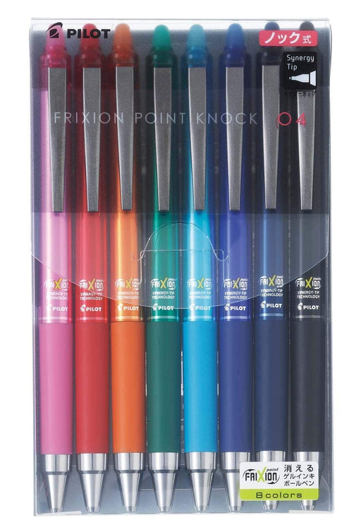Pilot Japan Friction Point Knock 04 8 Color Pen Set - Premium Writing Tools-Kiichin - The #1 Place for Japanese Goods in Your Hand!
