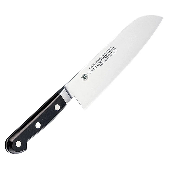 Aoki Hamono Sakai Takayuki Grand Chef Santoku Knife 180mm - Authentic Japanese Craftsmanship-Kiichin - The #1 Place for Japanese Goods in Your Hand!