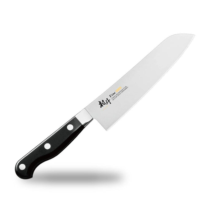 Shimomura Kougyou Santoku Knife 170mm Aus-10 Mfn-101 Niigata Tsubame-Sanjo Black-Kiichin - The #1 Place for Japanese Goods in Your Hand!